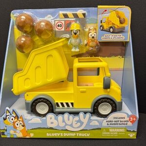 NEW Bluey Yellow Dump Truck Playset with Figures